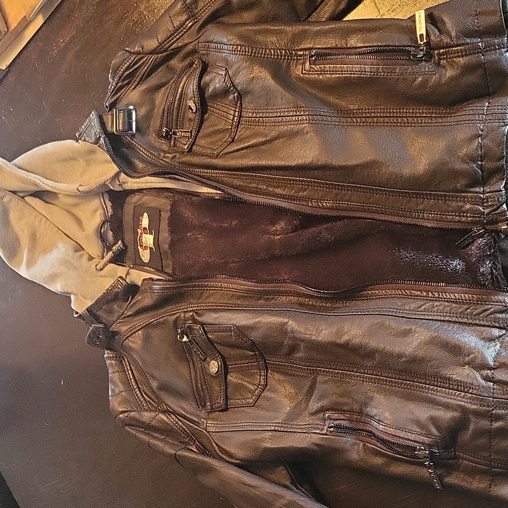 Faux leather jacket